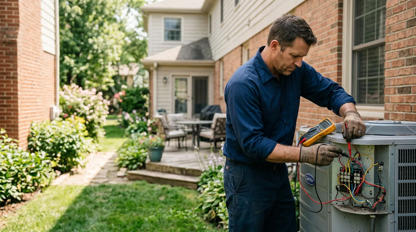 HVAC technician working near Northridge, CA